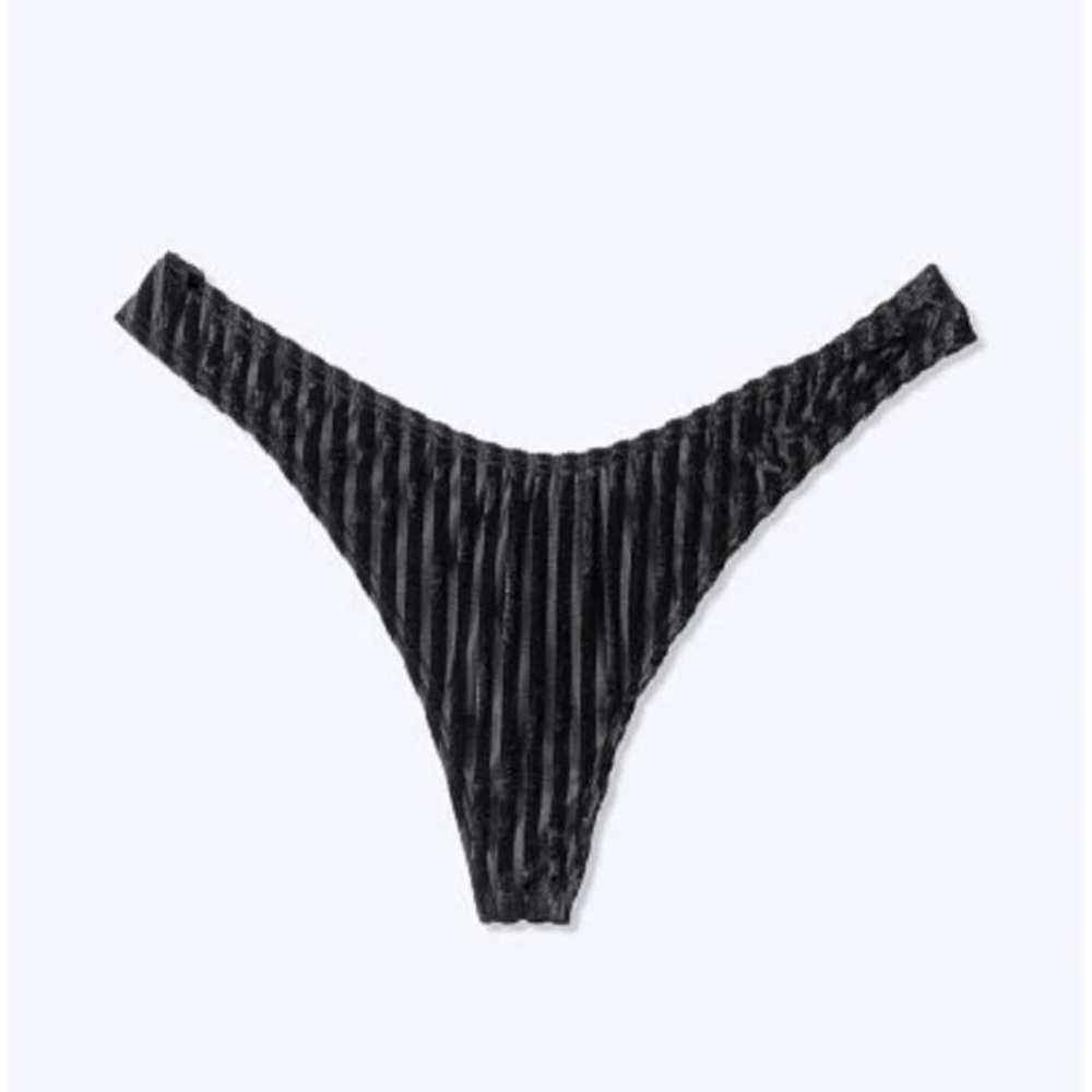 VS PINK High Leg Velvet Thong (Medium)